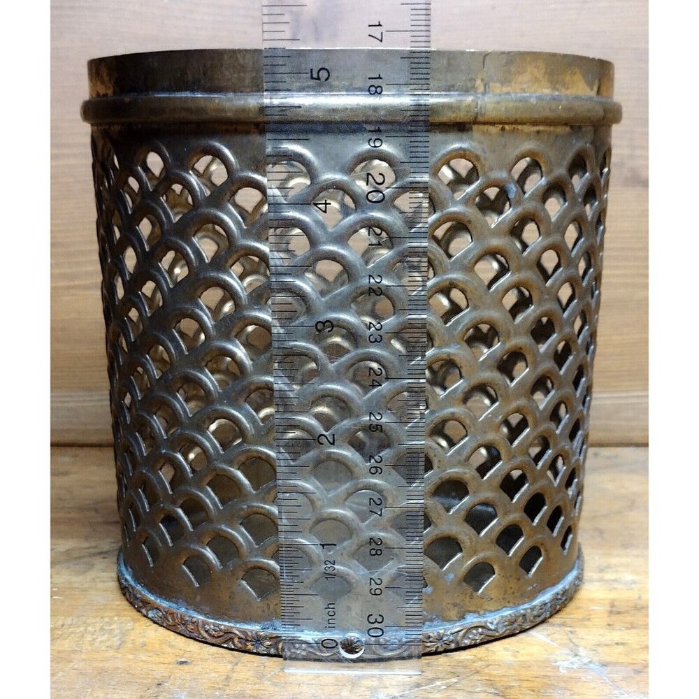 Vintage Hand Crafted Brass Canister - Picture 4 of 5